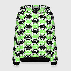 Толстовка-худи женская Space Invaders Old game Z, цвет: 3D-черный