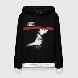 Толстовка-худи женская Nine Inch Nails, цвет: 3D-белый