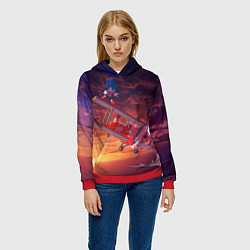 Толстовка-худи женская AMY ROSE SONIC СОНИК Z, цвет: 3D-красный — фото 2