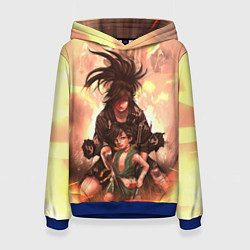 Толстовка-худи женская Хяккимару Такебо Дороро Z, цвет: 3D-синий