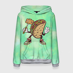 Толстовка-худи женская Тако делает сэлфи, цвет: 3D-меланж