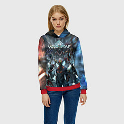 Толстовка-худи женская WARFRAME ВАРФРЕЙМ Z, цвет: 3D-красный — фото 2