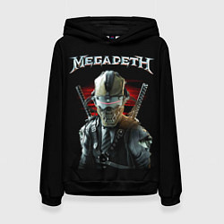 Толстовка-худи женская Megadeth, цвет: 3D-черный