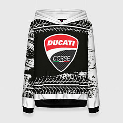 Толстовка-худи женская Ducati Дукати Z, цвет: 3D-черный