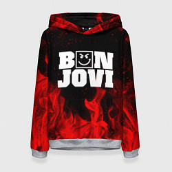 Женская толстовка BON JOVI HAVE A NICE DAY FIRE ОГОНЬ