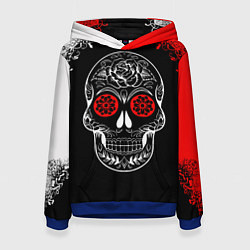 Женская толстовка Red White Skull - Череп