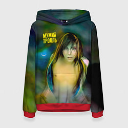 Толстовка-худи женская Точно ртуть алоэ - Мумий Тролль, цвет: 3D-красный