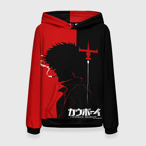 Женская толстовка Ковбой Бибоп с сигаретой / 3D-Черный – фото 1
