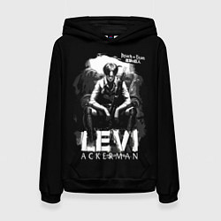 Толстовка-худи женская LEVI ACKERMAN Attack on Titan, цвет: 3D-черный