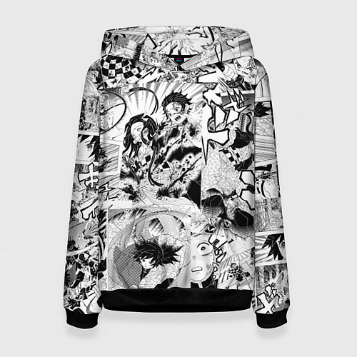 Женская толстовка Клинок, рассекающий демонов, МАНГА / 3D-Черный – фото 1