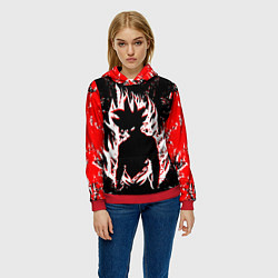 Толстовка-худи женская Dragon ball super, цвет: 3D-красный — фото 2