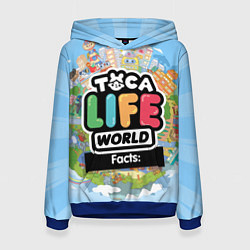Толстовка-худи женская Toca Life World, цвет: 3D-синий