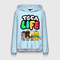 Толстовка-худи женская Toca Life: Logo, цвет: 3D-меланж