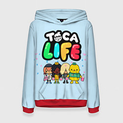 Толстовка-худи женская Toca Life: Logo, цвет: 3D-красный
