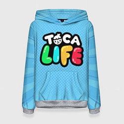 Толстовка-худи женская Toca Life: Logo, цвет: 3D-меланж
