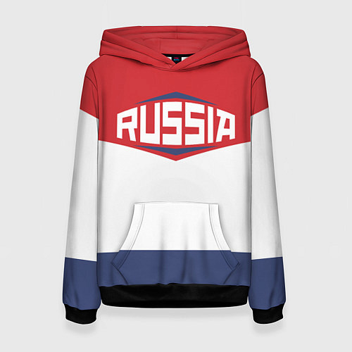 Женская толстовка Russia / 3D-Черный – фото 1