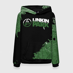 Толстовка-худи женская Линкин Парк в стиле Гранж Linkin Park, цвет: 3D-черный
