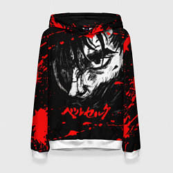 Толстовка-худи женская ГАТС БЕРСЕРК BERSERK, цвет: 3D-белый