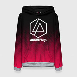 Толстовка-худи женская LINKIN PARK LOGO CARBON, цвет: 3D-меланж