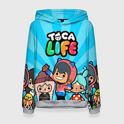 Толстовка-худи женская Toca Life: Friends, цвет: 3D-меланж