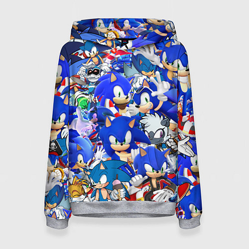 Женская толстовка SONIC СИНИЙ ЁЖ СОНИК / 3D-Меланж – фото 1