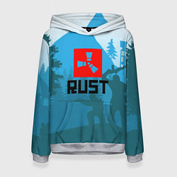 Толстовка-худи женская Выживалка Раст, цвет: 3D-меланж