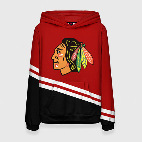 Женская толстовка Chicago Blackhawks, NHL / 3D-Черный – фото 1