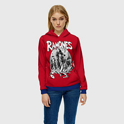 Толстовка-худи женская BW Ramones, цвет: 3D-синий — фото 2