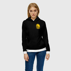 Толстовка-худи женская GOLDEN STATE WARRIORS BLACK STYLE, цвет: 3D-белый — фото 2