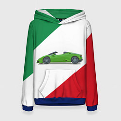 Толстовка-худи женская Lamborghini Италия, цвет: 3D-синий