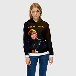 Толстовка-худи женская Мумий Тролль Илья Лагутенко, цвет: 3D-белый — фото 2