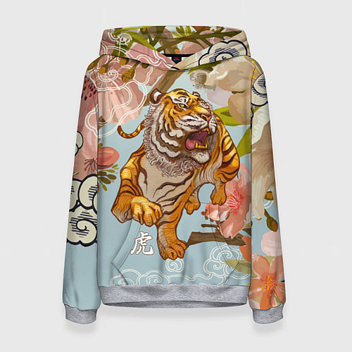 Женская толстовка Китайский тигр Символ 2022 года / 3D-Меланж – фото 1