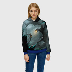 Толстовка-худи женская TES FUS RO DAH DRAGON, цвет: 3D-синий — фото 2