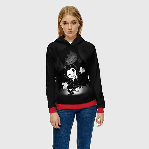 Женская толстовка BENDY - БЕНДИ ИГРА / 3D-Красный – фото 3