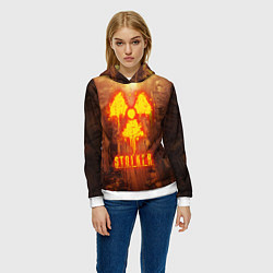 Толстовка-худи женская STALKER РАДИАЦИЯ ЧЕРНОБЫЛЬ, ПРИПЯТЬ, цвет: 3D-белый — фото 2