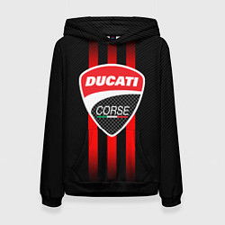 Женская толстовка DUCATI CARBON LOGO ITALY CONCERN