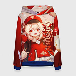 Толстовка-худи женская Кли - Геншин импакт, цвет: 3D-синий