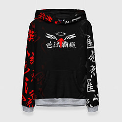 Толстовка-худи женская Токийские мстители Valhalla, цвет: 3D-меланж