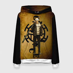 Толстовка-худи женская Трафальгар Ло One Piece c нодати, цвет: 3D-белый