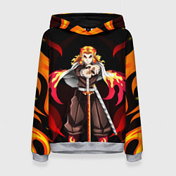 Толстовка-худи женская РЕГНОКУ КЛИНОК ДЕМОНОВ KNY, цвет: 3D-меланж