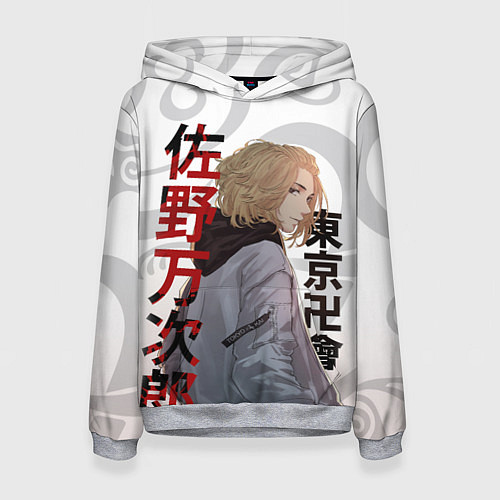 Женская толстовка TOKYO REVENGERS MICKEY МАЙКИ ДРАКЕН ТАТУ / 3D-Меланж – фото 1