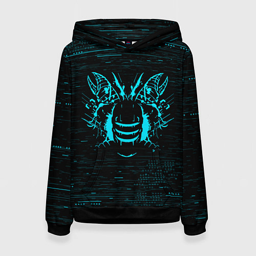 Женская толстовка DEAD SPACE АЙЗЕК КЛАРК НЕОН МЁРТВЫЙ КОСМОС / 3D-Черный – фото 1