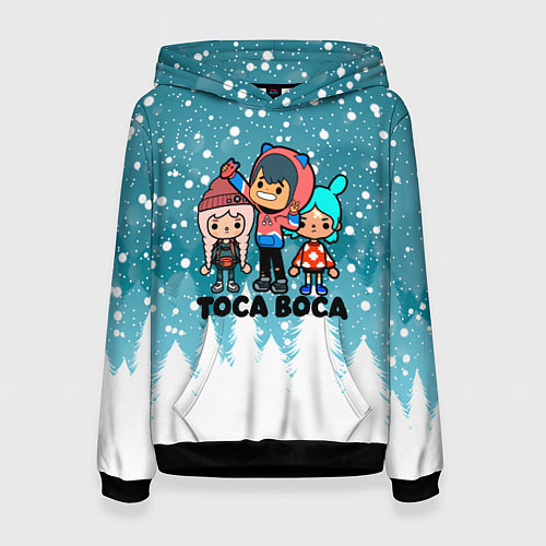 Женская толстовка Новогодний Toca Boca / 3D-Черный – фото 1