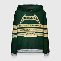 Толстовка-худи женская No Life til Leather - Metallica, цвет: 3D-меланж