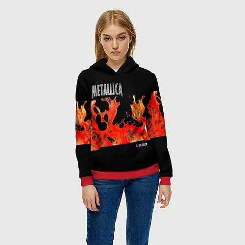 Женская толстовка Load - Metallica / 3D-Красный – фото 3