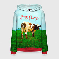 Толстовка-худи женская Atom Heart Mother - Pink Floyd, цвет: 3D-красный