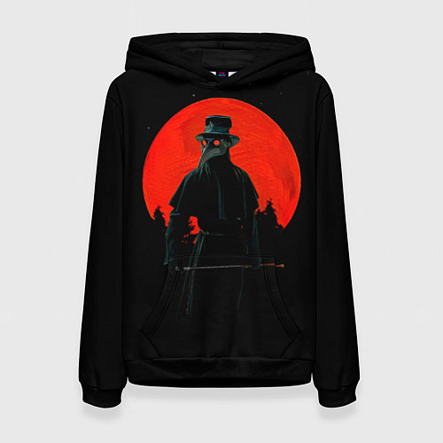 Женская толстовка Plague doctor ЧУМНОЙ ДОКТОР / 3D-Черный – фото 1