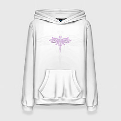 Толстовка-худи женская Стрекоза Violet Neon Theme, цвет: 3D-белый