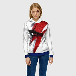 Толстовка-худи женская ГЛАЗ КРАТОСА, БОГ ВОЙНЫ GOD OF WAR, цвет: 3D-синий — фото 2