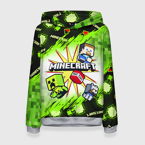 Женская толстовка MINECRAFT ART МАЙНКРАФТ АРТ / 3D-Меланж – фото 1